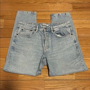 Zara Men's Light Wash Slim Straight Jeans